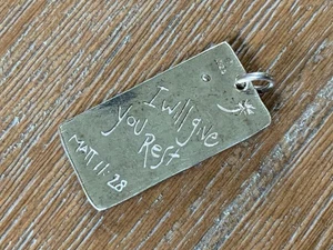 I will give you rest Dandelion 925 silver Pendant Peace Renewal Matthew 11:28 - Picture 1 of 7