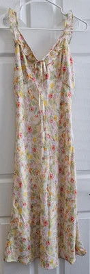 Simple Retro LG NWT Pastel Floral Dress Romantic Baby Doll Y2k - Image 1 of 4