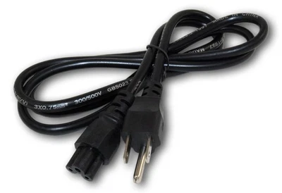 5ft Mickey Mouse Cord (NEMA 5-15P to C5 Plug 18AWG  Black - Image 1 of 2