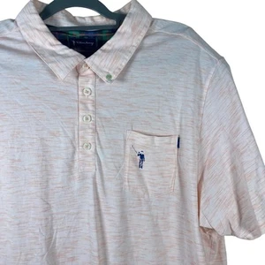 William Murray Golf Polo Shirt Pink Pocket Short Sleeve Button Up Size L - Picture 1 of 5