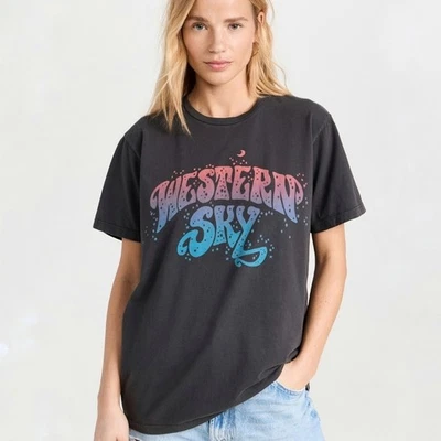 Camiseta Mother The Rowdy Gris Cielo Occidental Manga Corta Gráfico Camiseta Talla Mediana Foto 1 de 4