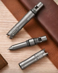 Titan Notfall Survival Sicherheitspfeife mit Mini Kugelschreiber EDC Outdoor - Bild 1 von 10