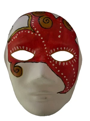 Venetian Mask Hand Made Italy Carnival Acrobat vtd - Image 1 of 2