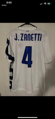 Camisa de futebol Inter de Milão 2010/2011 tamanho XL Zanetti - Imagem 1 de 4