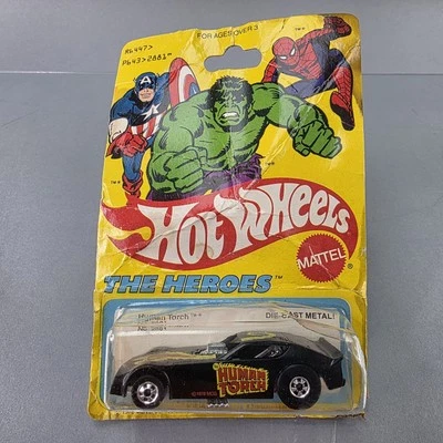 Hot Wheels The Heroes HUMAN TORCH Black 2881 Diecast Blackwall Vintage 1977 - Image 1 of 4