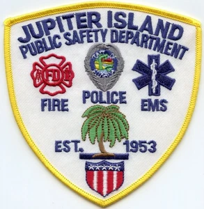 JUPITER ISLAND FLORIDA Public Safety EMS FIRE POLICE PATCH - Bild 1 von 1