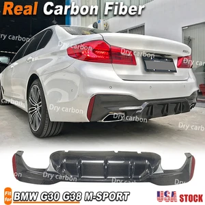 Real Carbon Fiber Rear Bumper Diffuser Lip for BMW G30 G38 540i M-Sport 17-2020 - Picture 1 of 11