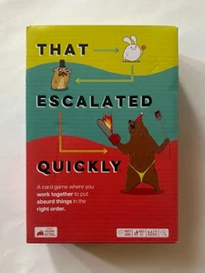THAT ESCALATED QUICKLY Party Card Game | 2023 Exploding Kittens Complete in Box - Picture 1 of 10