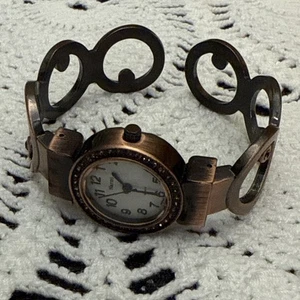 Reloj Narmi Mujer Damas Tono Cobre Raíz Cerveza Estrás Necesita Batería Nueva - Imagen 1 de 5
