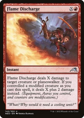 (3x FOIL) FLAME DISCHARGE - Kamigawa: Neon Dynasty – MTG Magic Card - Image 1 of 4