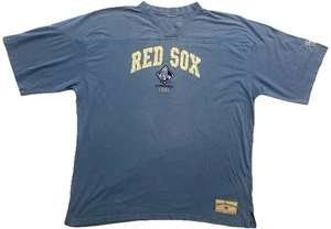 vintage red sox t shirt embroidered Blue Mens 2XL - Picture 1 of 8