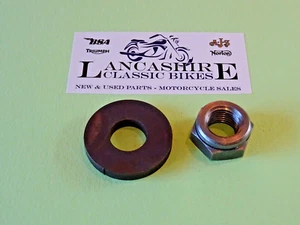 21-0586 TRIUMPH T120 TR6 TR7 T140 UNIT CLUTCH CENTRE NUT & WASHER UK MADE - Picture 1 of 4