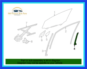 New Toyota OEM 15-21 NX300h Front Passenger Door Window Sash Rear Channel Guide - Picture 1 of 1