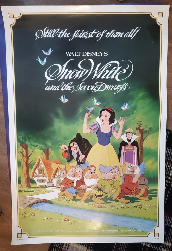 Póster de película Disney-Blancanieves y los siete enanitos original enrollado de 1 hoja Foto 1 de 1