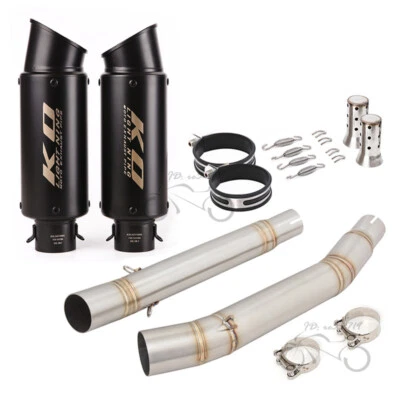Slip para Suzuki Hayabusa GSX1300R 2008-2020 silenciador modificado puntas de escape negras Foto 1 de 4