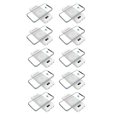 Banco de alimentación Gigastone 2 en 1 paquete de baterías de 10000 mAh, carga rápida de 20 W - paquete de 10 Foto 1 de 4