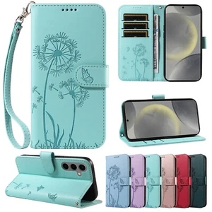 Gemustert Handy Flip Leder Case SchutzHülle Etui Wallet Karte Seil Bumper Tasche - Picture 1 of 66