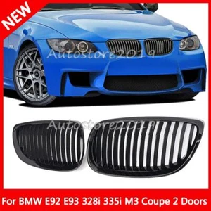 Gloss Black Front Kidney Grill Grille For BMW E92 E93 328i 335i M3 Coupe 2 Doors - Picture 1 of 9