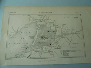 Plan de Santiago de Cuva 1898 Image Print - Imagen 1 de 1