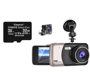 Tarjeta Micro SD TF de 32 GB para WDR FULL HD 1080P Doble Lente Coche DVR Grabadora Cámara de Tablero - Imagen 1 de 7