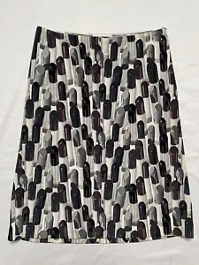 Prada Vintage Spring 2000 Black Grey Lipstick Print Silk Skirt 38 Archive Runway - Picture 1 of 7