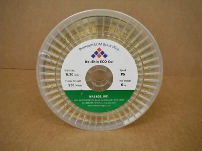 DE-SHIN HARD BRASS EDM WIRE (1) one 13.2# spool P-5 .012" 30mm Mitsubishi SODICK Fanuc