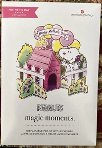 American Greetings PEANUTS Magic Moments Mother’s Day Pop Up Card w Envelope - Picture 1 of 2