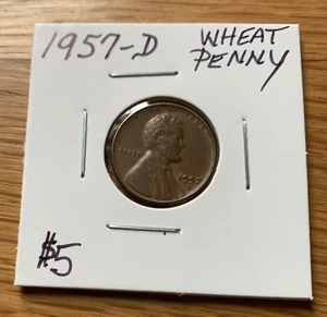 1957-D Wheat Penny - Picture 1 of 11