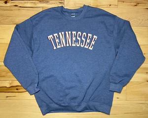 Felpa Tennessee Gildan misto pesante grigio bluastro uomo L morbida comoda nuova senza etichette - Foto 1 di 6