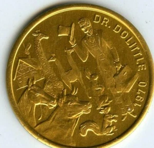 Mardi Gras Doubloon Krewe of Alla 1970 Aluminum Gold - Picture 1 of 2