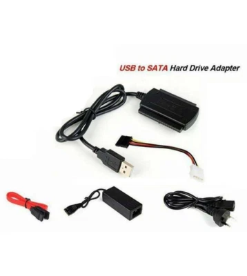 ADATTATORE IDE USB SATA TO HARD DISK DRIVE 2.5 3.5 CAVO CONVERTITORE 220V alimen - Immagine 1 di 4