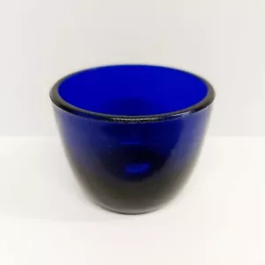 Vintage Cobalt Blue Round Glass Liner 80mm Diam, 60mm High Replacement - Picture 1 of 9