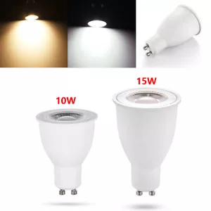 GU10 10W 15W LED Spotlight Bulb No Flicker Replace 100W Halogen Lamps 110V 220V - Picture 1 of 16