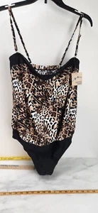 Marina West 1 piece Cheetah Print Bathing Suit Swim Suit Size 16 D15 - Picture 1 of 9