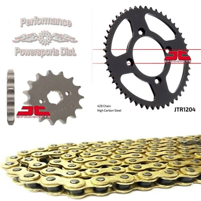 HONDA XR100R XR 100 R JT SPROCKET 14/50 AND HD GOLD 428 CHAIN SET KIT - Image 1 of 4