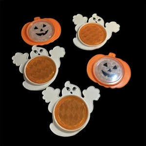 Vintage Halloween Reflective Ghosts & Jack o Lanterns JOL 90s Loomco Pendants - Picture 1 of 1