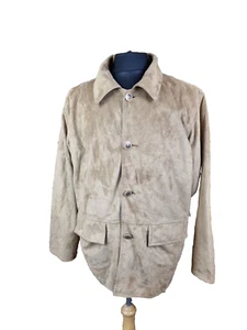 RGA Reportage Suede look Coat Jacket, Tan Brown Size XL 48" Chest NEW BNWT - Picture 1 of 11