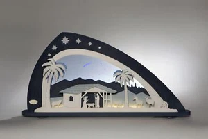 Motivleuchte Bethlehem Länge ca 66cm NEU Schwibbogen Lichterbogen LED Erzgebirge - Bild 1 von 1