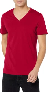 Armani Exchange T-shirt uomo basic Pima scollo a V slim fit, rosso, S - Foto 1 di 4