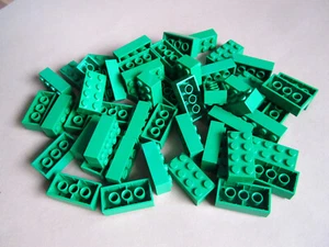 LEGO 2x4 grün - 50 Basic Steine green (3001) - gebraucht 50 Stück - Picture 1 of 4