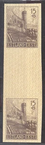 Estonia 1941, ocupación alemana, par de canaletas Michel 4 U, segunda impresión, MNH - Imagen 1 de 1