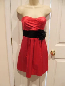 NWT Speechless Hot Pink Black Trim Strapless Bridesmaid/ Prom Party Dress 11/12 - Picture 1 of 4