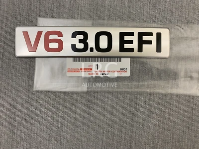 Toyota Engine Plate Decal V6 3.0 EFI 4Runner Pickup T100 87-95 Genuine OEM - Image 1 of 4