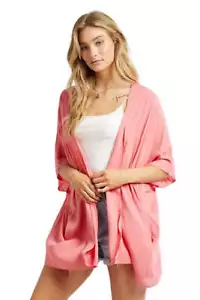 Davi & Dani Favorite Solid Kimono Cardigan Versatile Stylish Lightweight Layer - Picture 1 of 15