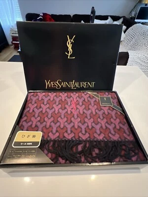 Manta/chal de lana para regazo YSL multi lavanda nuevo con caja Foto 1 de 4