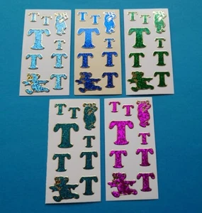 Stickersammlung 5x Stickeralbum Sticker Vintage 90er Jahre Bärchen T Glitter - Bild 1 von 2