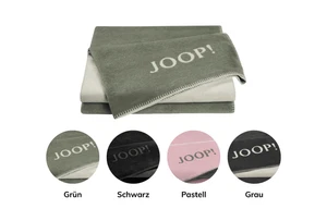 Joop! Wohndecke zweifarbig Rose Graphit 150 x 200 cm, Buamwolle Wendedecke - Bild 1 von 7