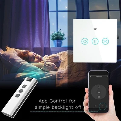 Voice Control RF WiFi Touch Panel Smart Curtain Blinds Roller Shutter Switch - Image 1 of 4