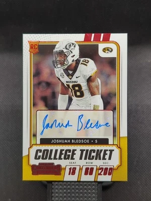 JOSHUAH BLEDSOE 2021 Contenders College Ticket AUT Red Foil RC #255 - Image 1 of 4