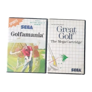 Sega Master System 2 Game Lot Great Golf/Golfamania Golf Games Tested - Picture 1 of 10
